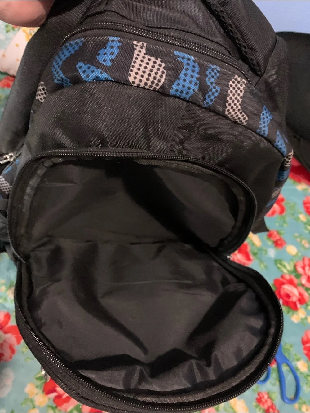 JIEBO The Best Design Sports Bag Backpack Blue Camo & Flame Graphic